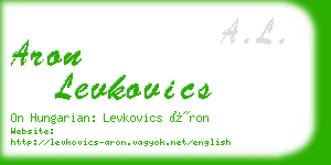 aron levkovics business card